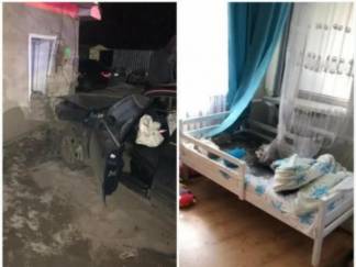 Автомобиль влетел в жилой дом в Павлодаре