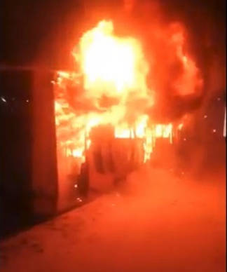 Трамвай сгорел в Павлодаре