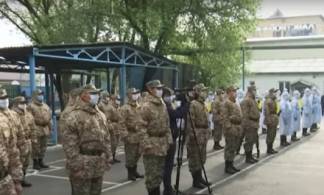 В Шымкенте 100 военнообязанных добровольцев приступают к несению службы во время ЧП