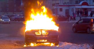 Ещё один автомобиль подожгли в Павлодарской области