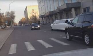 Машина свадебного кортежа «нагло» нарушила ПДД в Павлодаре