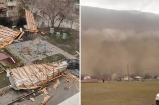 Песчаная буря в полнеба, дома без крыш, потопы — результаты шторма в стране