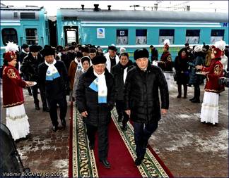 Поезд «Мəңгілік ел» с 98 делегатами прибыл в Павлодар