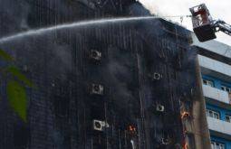 В Таразе произошёл пожар в здании аппарата акима