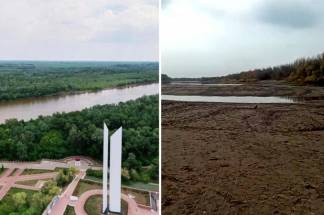 Река Жайык пересыхает в Уральске