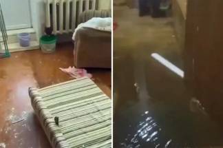 Жители Экибастуза покидают свои квартиры, затопленные кипятком